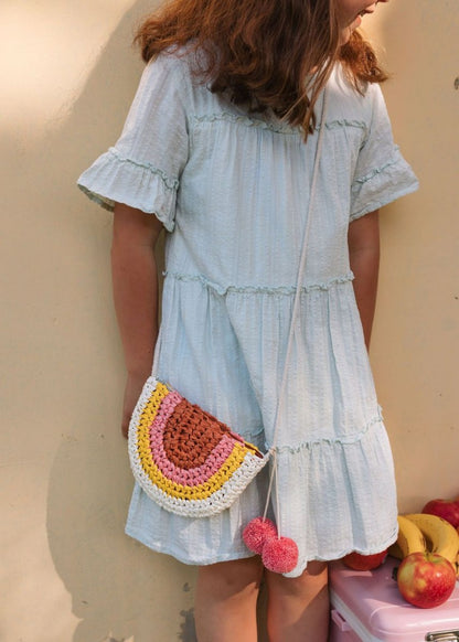 Acorn - Natural Rainbow Straw Bag