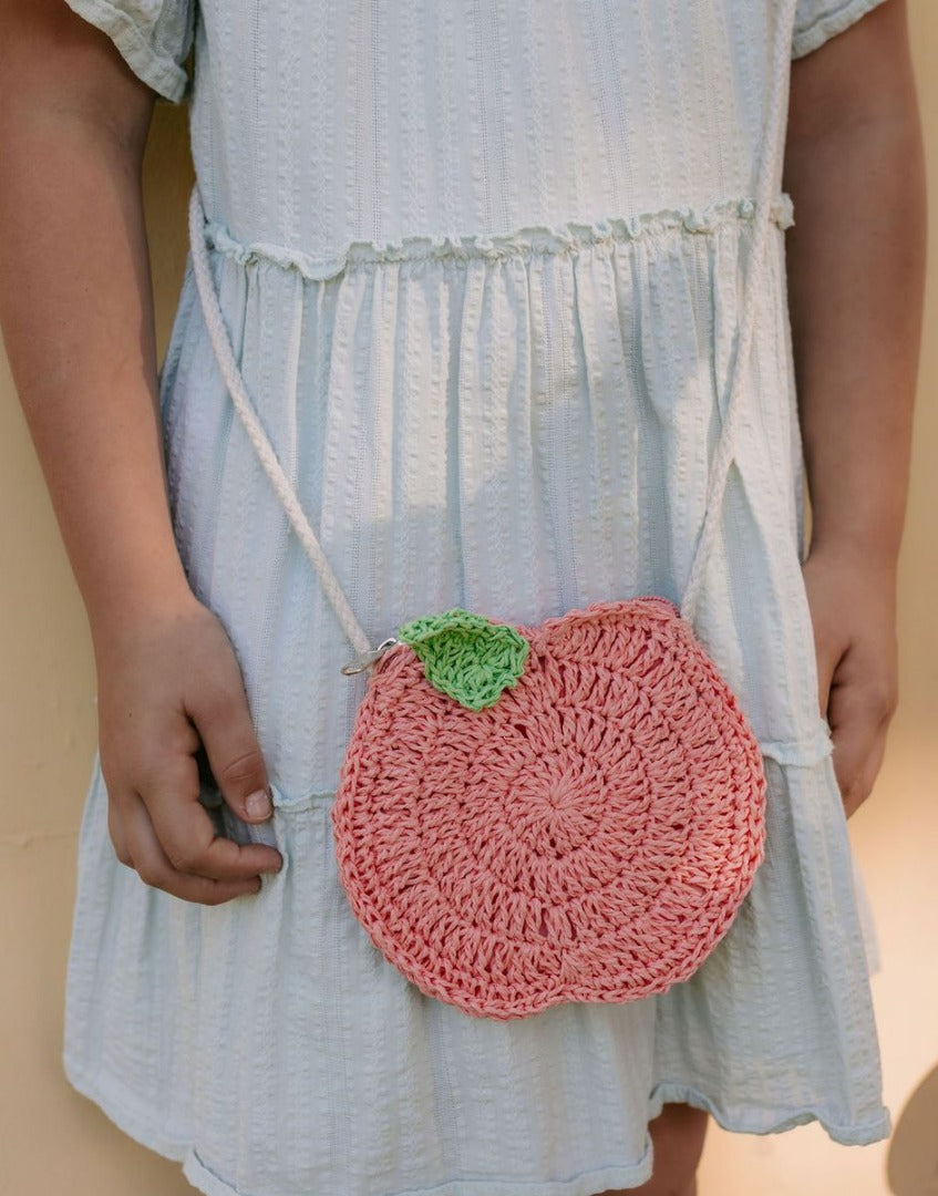 Acorn - Peach Straw Bag
