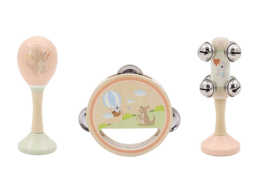 Toyslink - Koko's Music Adventure Wooden Music 3 Pcs Set (Koala & Kangaroo)