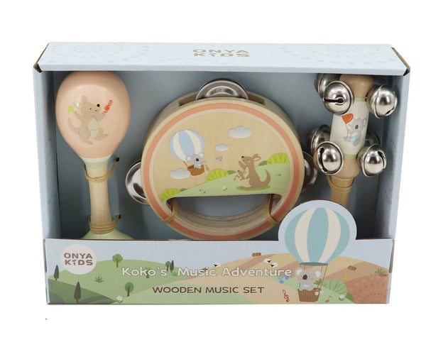 Toyslink - Koko's Music Adventure Wooden Music 3 Pcs Set (Koala & Kangaroo)