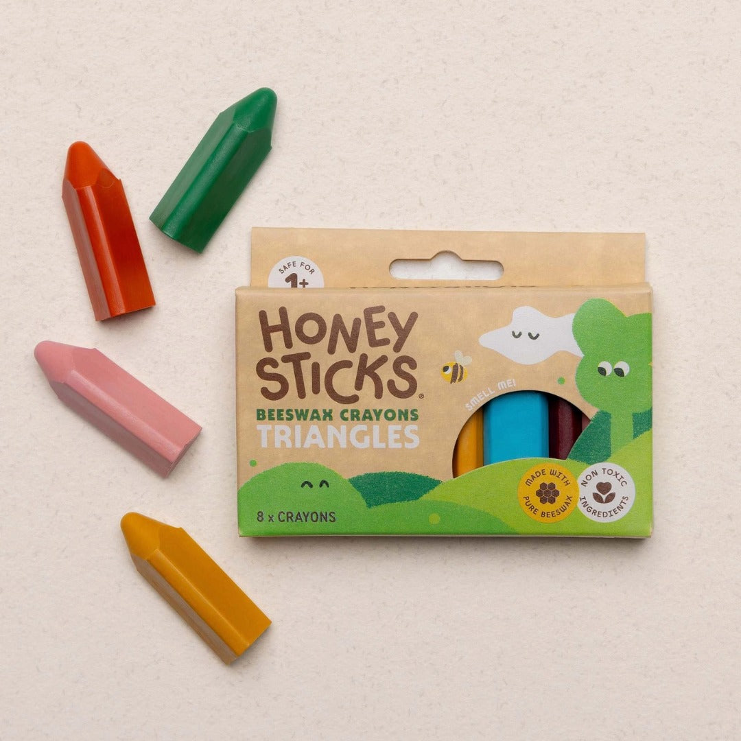 Honeysticks - Beeswax Crayons Triangles 8pk