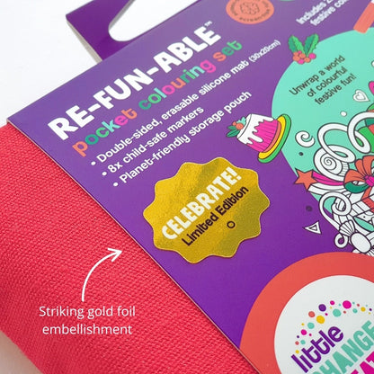 Little Change Creators - Reusable Colouring Activity Set / Celebrate - Christmas Gift