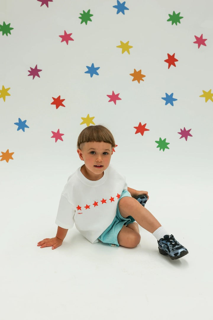Sunday Siblings - Stars Align Tee / White+Red