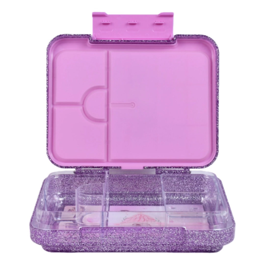 Mum Made Yum - Bento Lunchbox (Large) / Sparkle Purple Fairy Garden