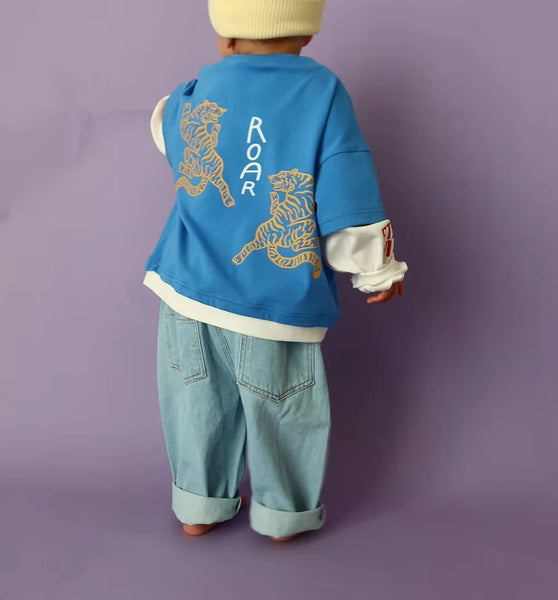 Wylde The Label - Roar Long Sleeve Layer Tee / Blue