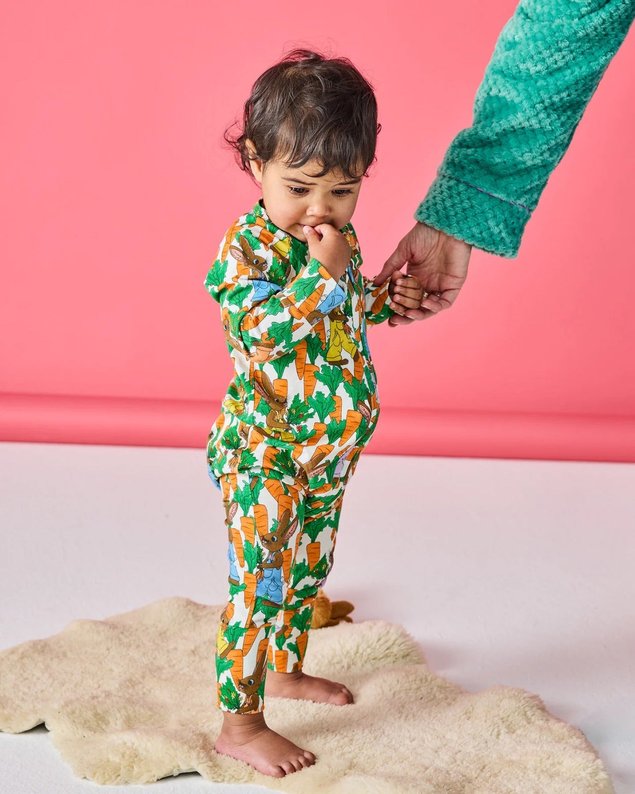 Kip & Co - Long Sleeve ZIP Romper / Carrot Joy Organic