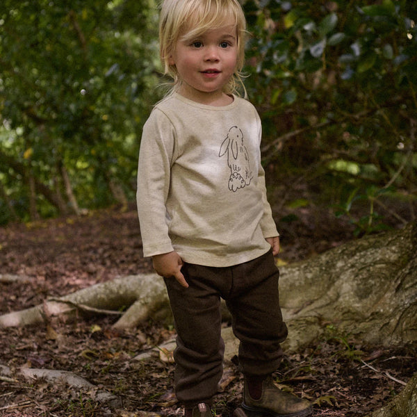 Nature Baby - Long Sleeve River Tee / Bramble Bunny Print