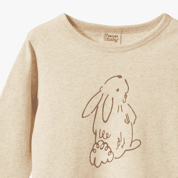 Nature Baby - Long Sleeve River Tee / Bramble Bunny Print