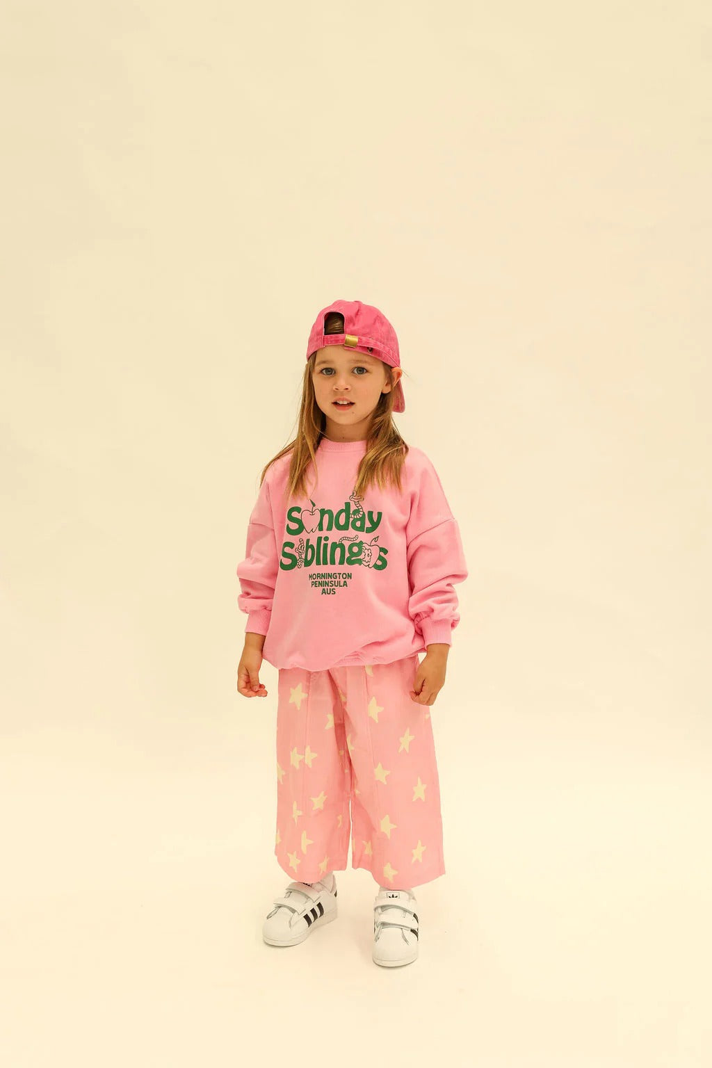 Sunday Siblings - Doc Sweater / Pink + Green
