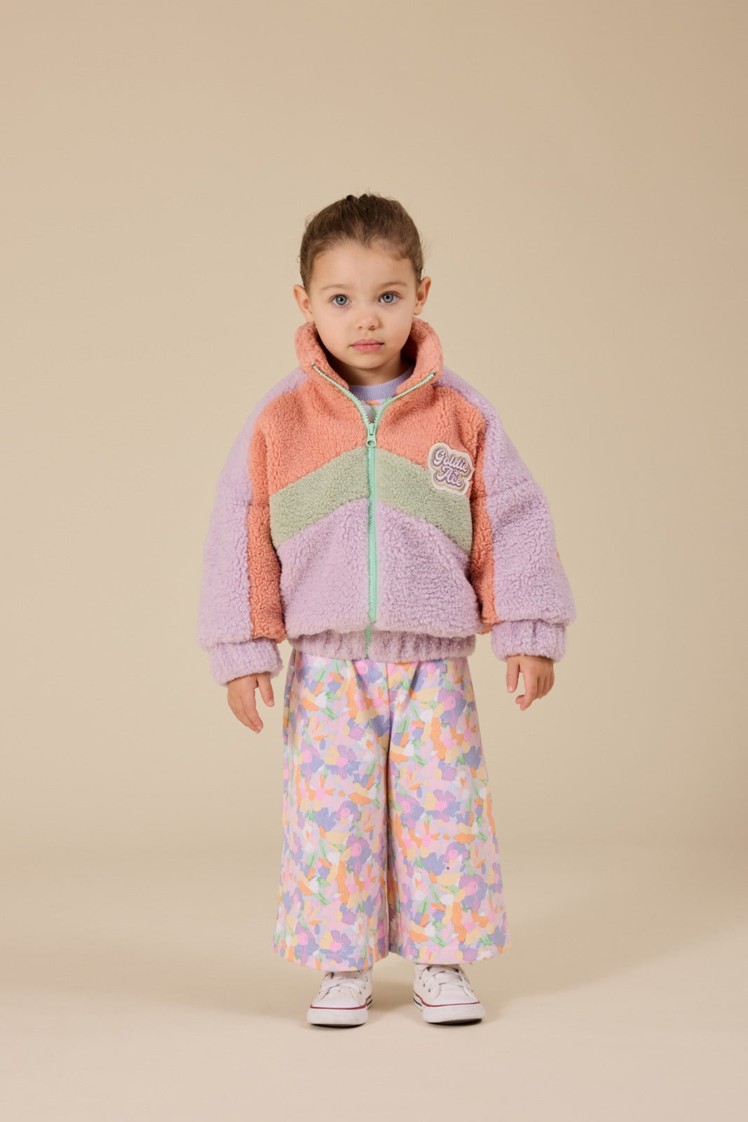 Goldie & Ace - Frankie Sherpa Jacket / Liac-Peach-Mint