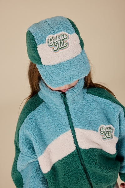 Goldie & Ace - Blair Sherpa Cap / Teal-Cream-Dark Jade