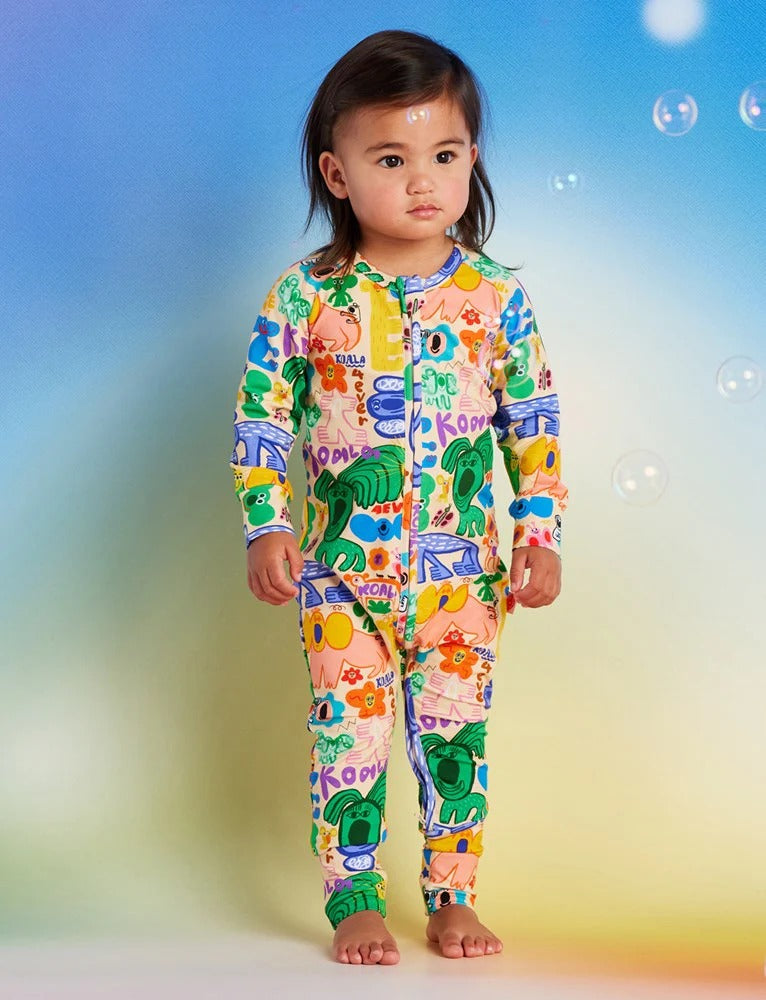 Halcyon Nights - Long Sleeve Romper / Koala 4ever