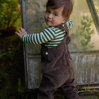 Nature Baby - Stretch Jersey Long Sleeve Bodysuit / Eden Sea Stripe
