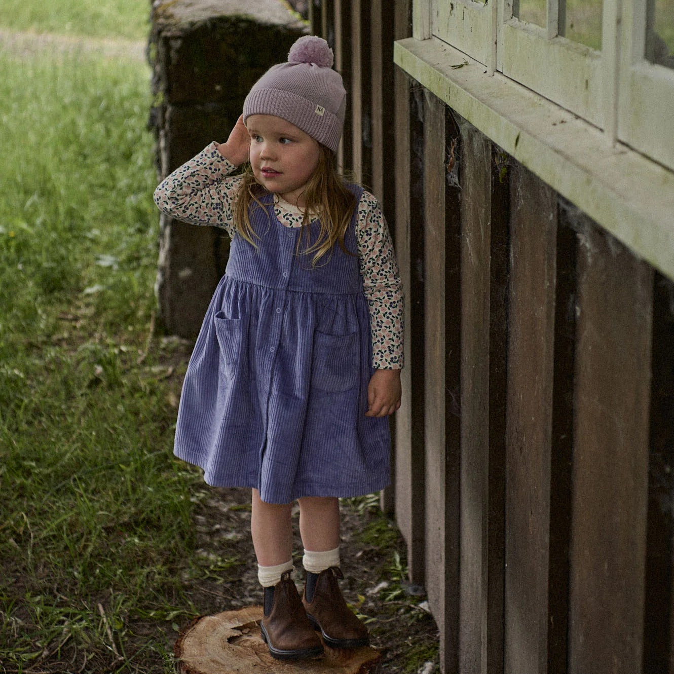 Nature Baby - Amelia Pinafore / Heron