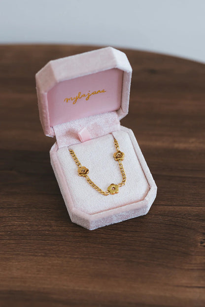 Myla Jane - Child Charm 18K Gold Bracelet / Flower