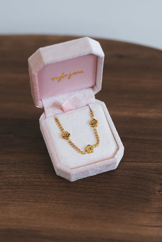 Myla Jane - Child Charm 18K Gold Bracelet / Flower