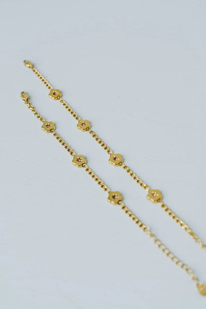 Myla Jane - Child Charm 18K Gold Bracelet / Flower