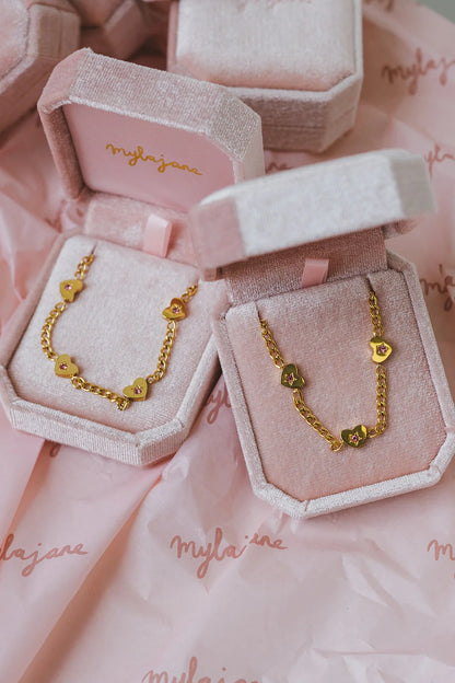 Myla Jane - Child Charm 18K Gold Bracelet / Heart