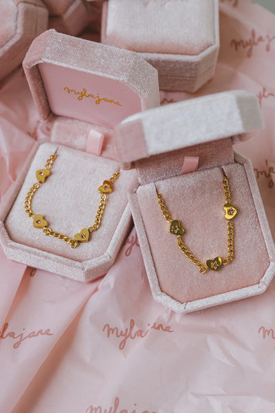 Myla Jane - Child Charm 18K Gold Bracelet / Heart