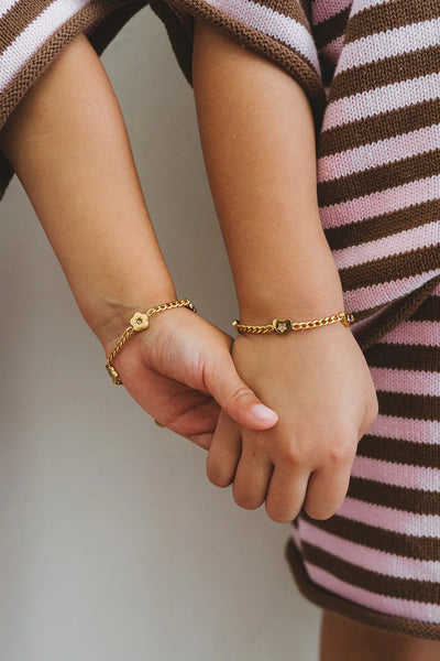 Myla Jane - Child Charm 18K Gold Bracelet / Heart