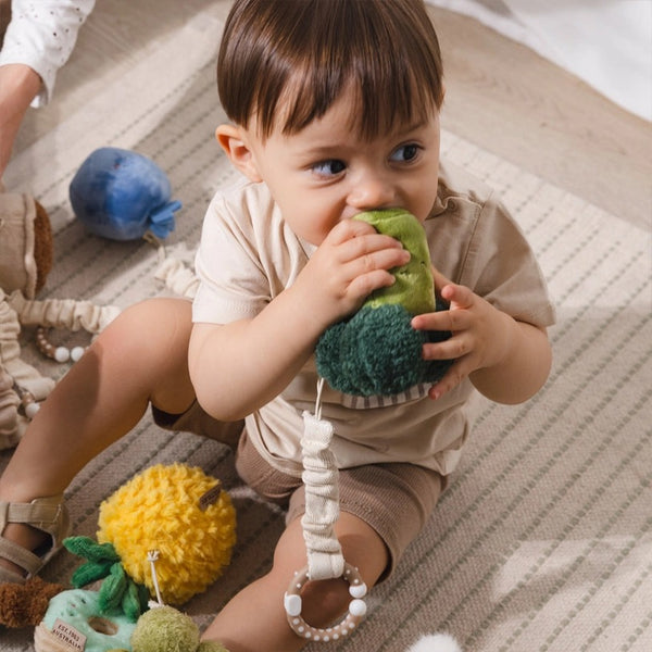 Living Textiles - 2 Pack Mini Market Brunch Stroller Toys / Broccoli & Tomato