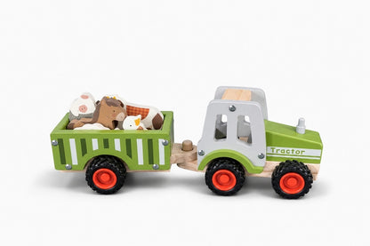 Toyslink - Onya Kids Green Tractor with Farm Animals