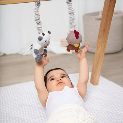 Living Textiles - 2pk Stroller Toy / Cow & Chicken
