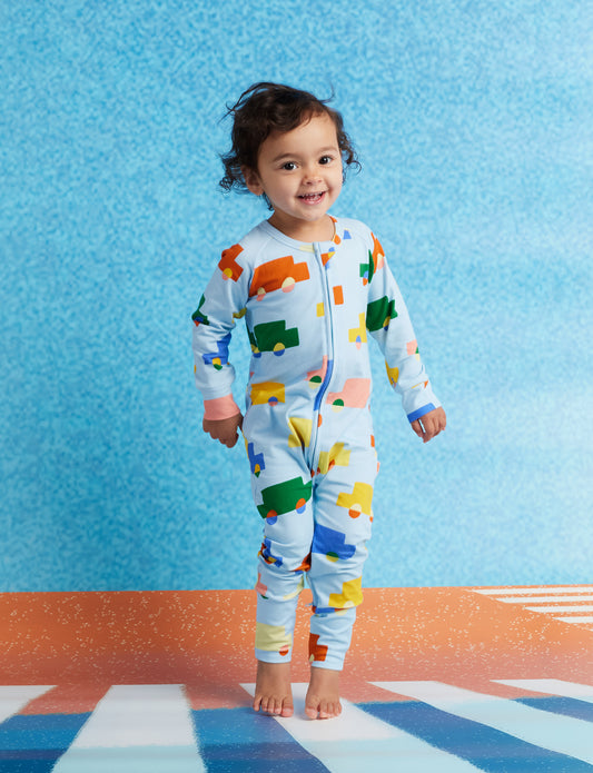 Halcyon Nights - Long Sleeve Romper / Beep Beep
