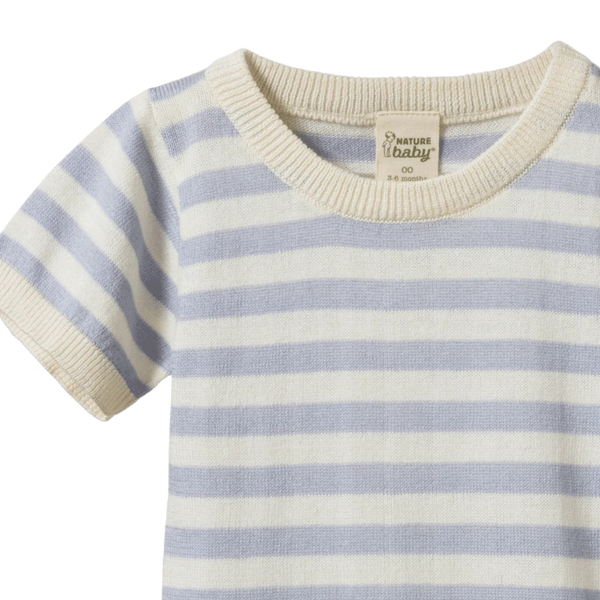 Nature Baby - Ren Bodysuit / Zen Blue Sea Stripe