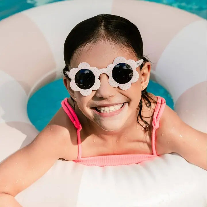 Frankie Ray Sunglasses - Daisy / Pink with Aqua Spot (2-5Y)