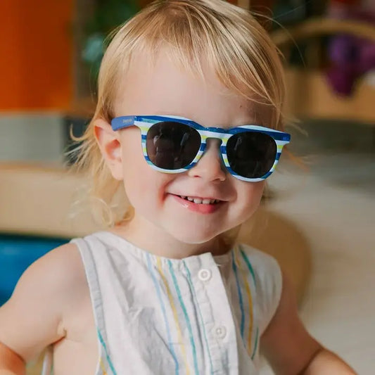 Frankie Ray Sunglasses - Tyler / Crystal Blue Stripe (2-5Y)