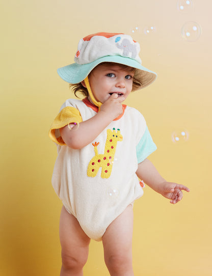 Halcyon Nights - Terry Kids Bucket Hat / Zoo Crew Cream