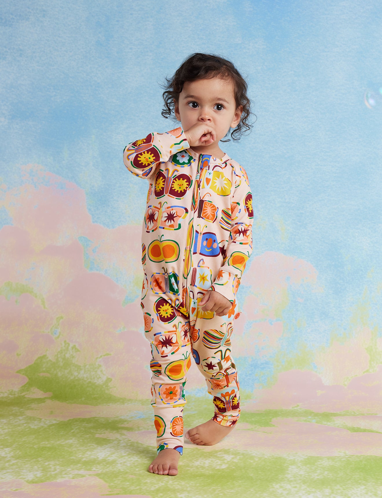 Halcyon Nights - Long Sleeve Romper / Flutterby
