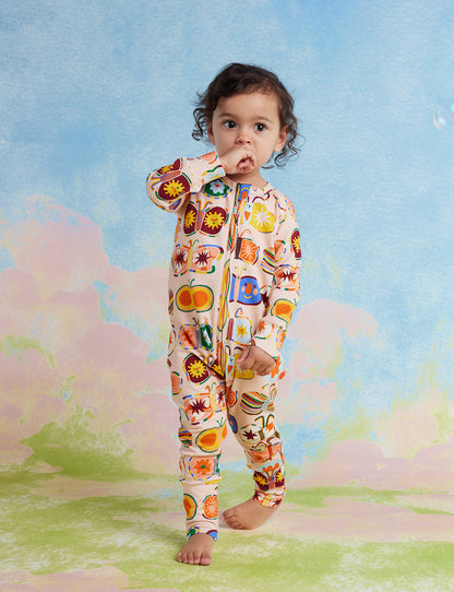 Halcyon Nights - Long Sleeve Romper / Flutterby