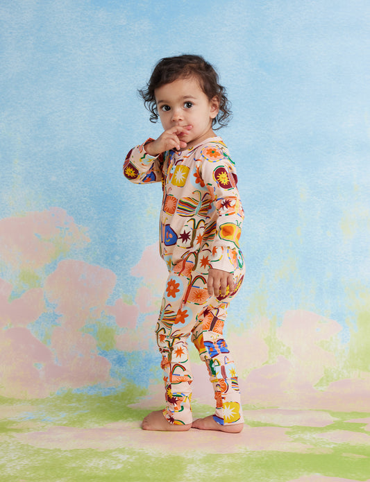Halcyon Nights - Long Sleeve Romper / Flutterby