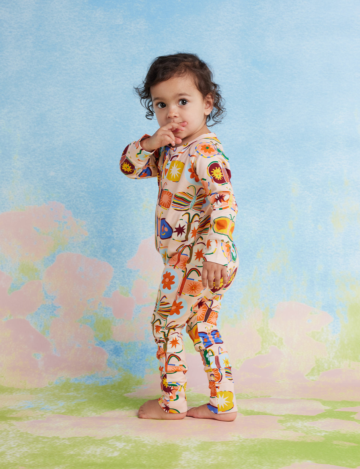 Halcyon Nights - Long Sleeve Romper / Flutterby