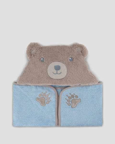 The Little Linen Company - Parade Plus Hooded Towel / Safari Bear