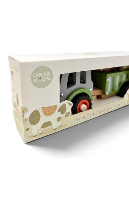 Toyslink - Onya Kids Green Tractor with Farm Animals