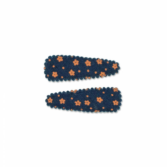 Milk & Soda - Flower Denim Snap Clip