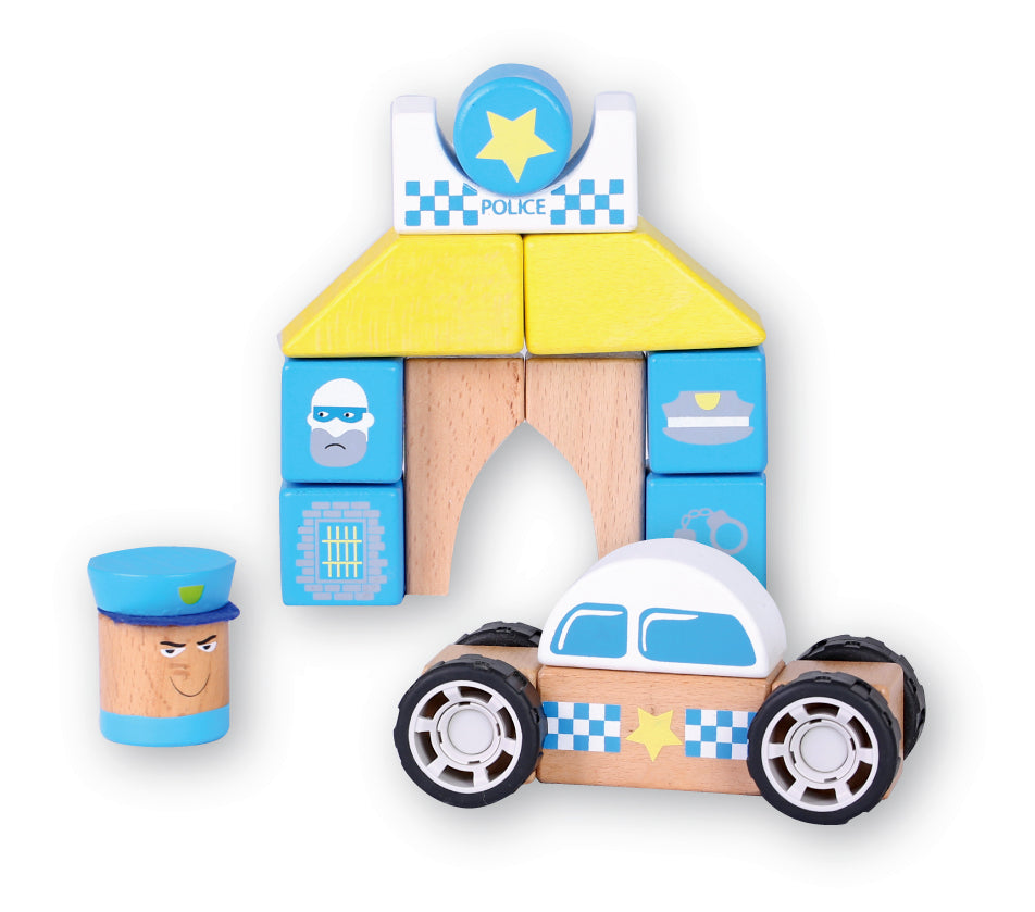 Discoveroo - Snap Block Police 19pc Set