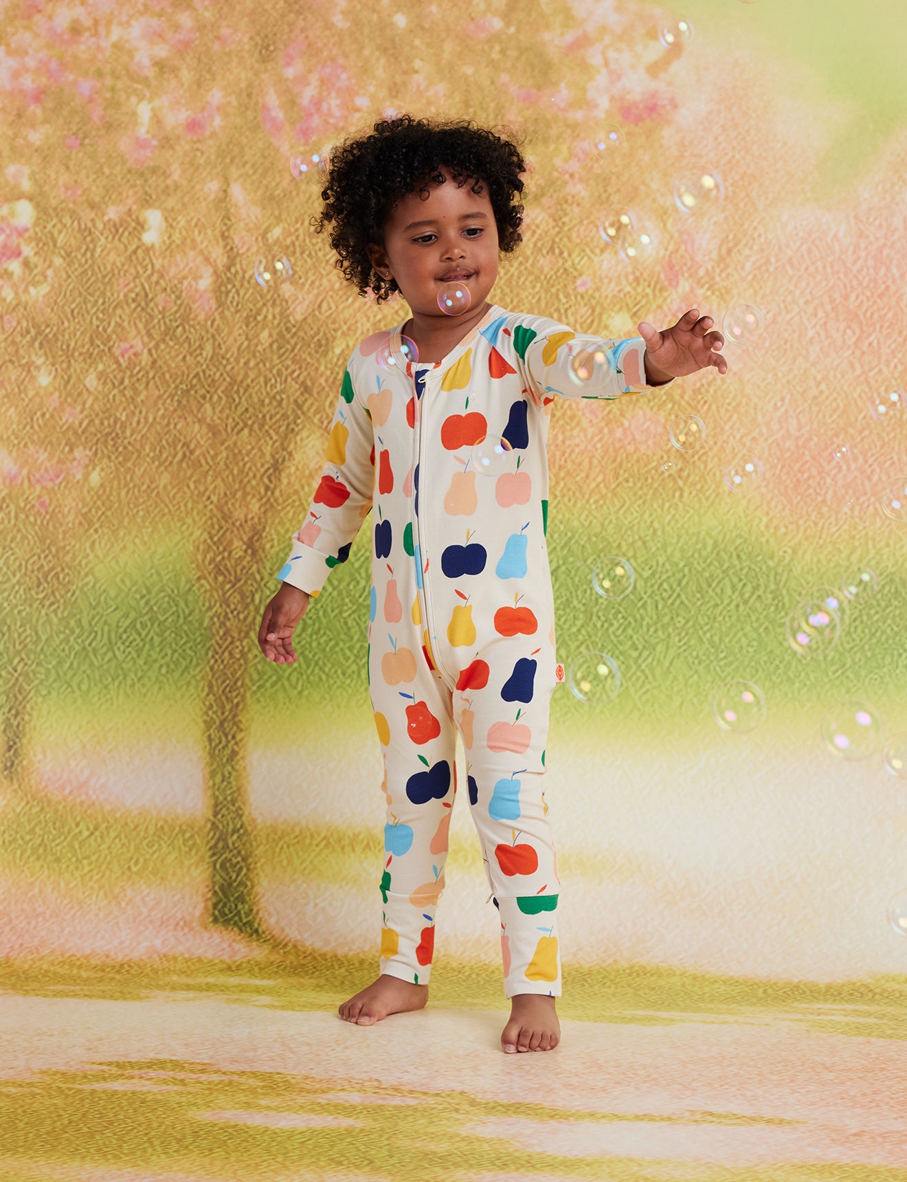 Halcyon Nights - Long Sleeve Romper / Tiny Orchard