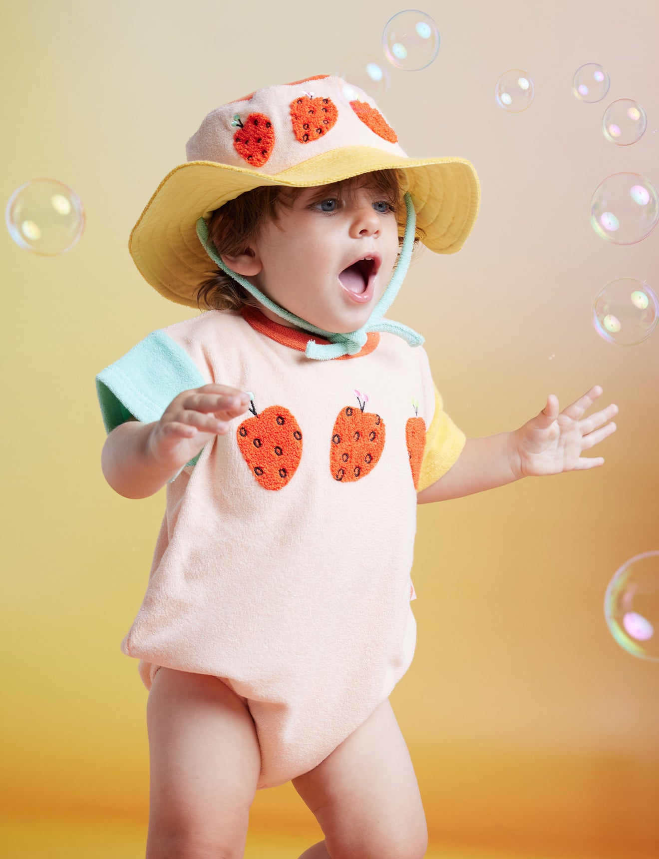 Halcyon Nights - Terry Kids Bucket Hat / Tiny Orchard