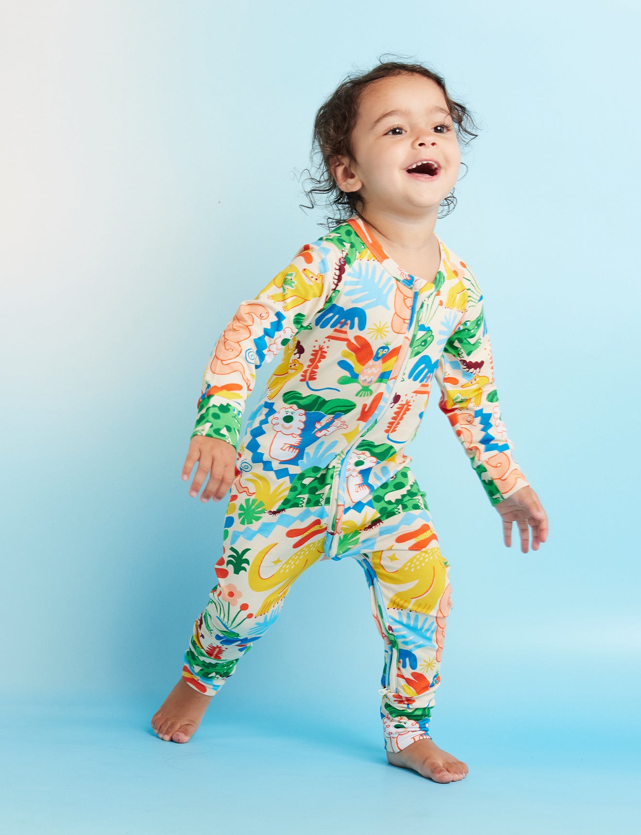 Halcyon Nights - Long Sleeve Romper / Tropicool