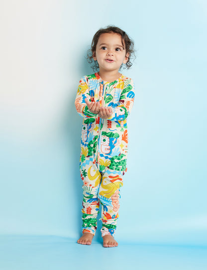 Halcyon Nights - Long Sleeve Romper / Tropicool