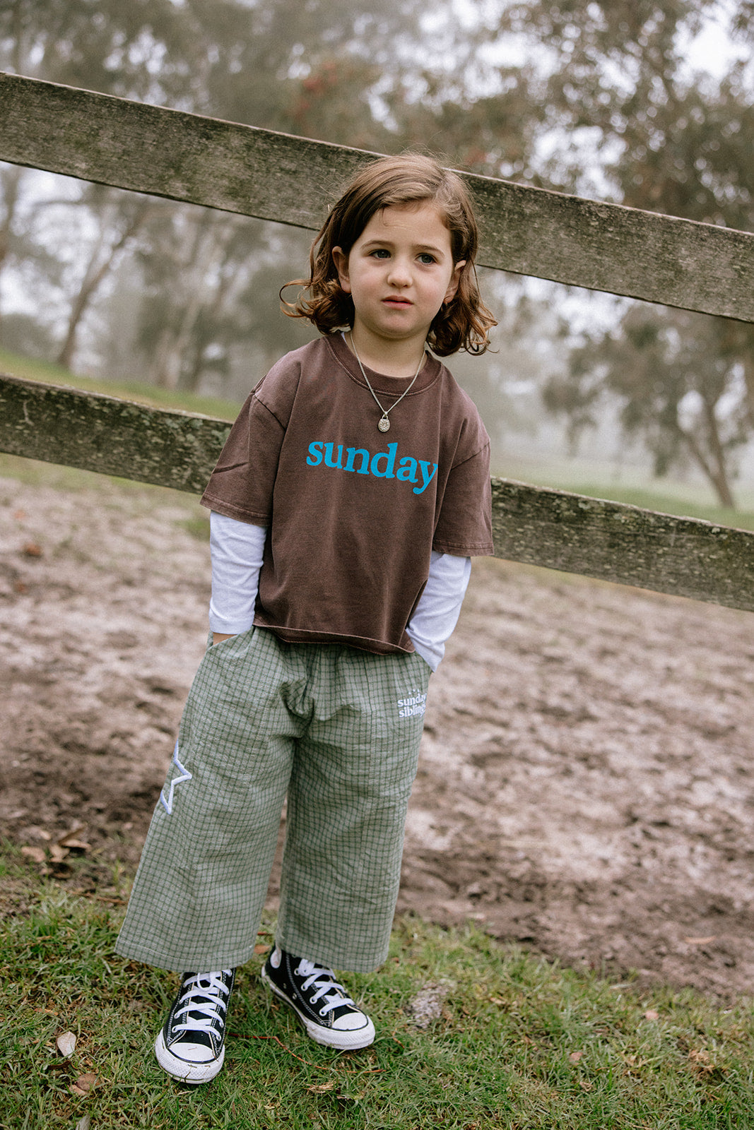 Sunday Siblings - Sunday Tee / Brown Blue
