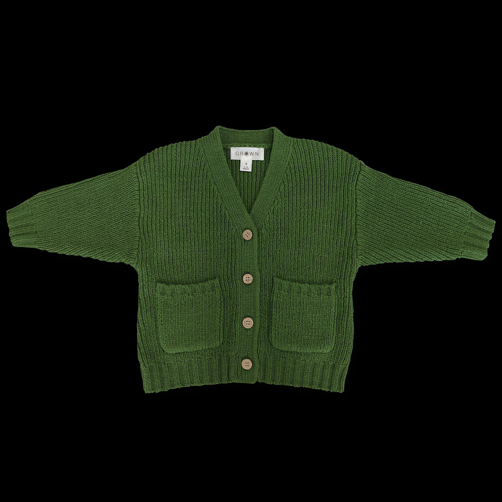 Grown Clothing - Pocket Cardigan/Verde