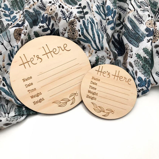 One Chew Three - Baby Record Announcement Plaque