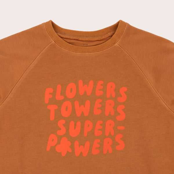 Olive + The Captain - Flowers, Towers, Superpowers Pullover / Tan