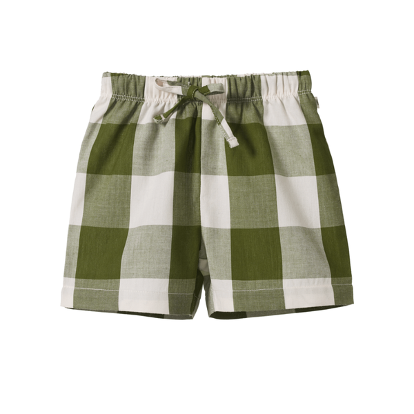 nature baby - rafferty shorts / jungle check