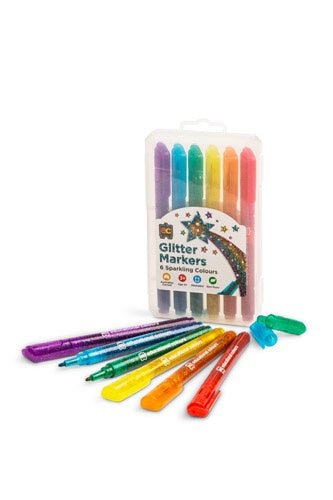 Educational Colours - Glitter Markers (pack of 6)